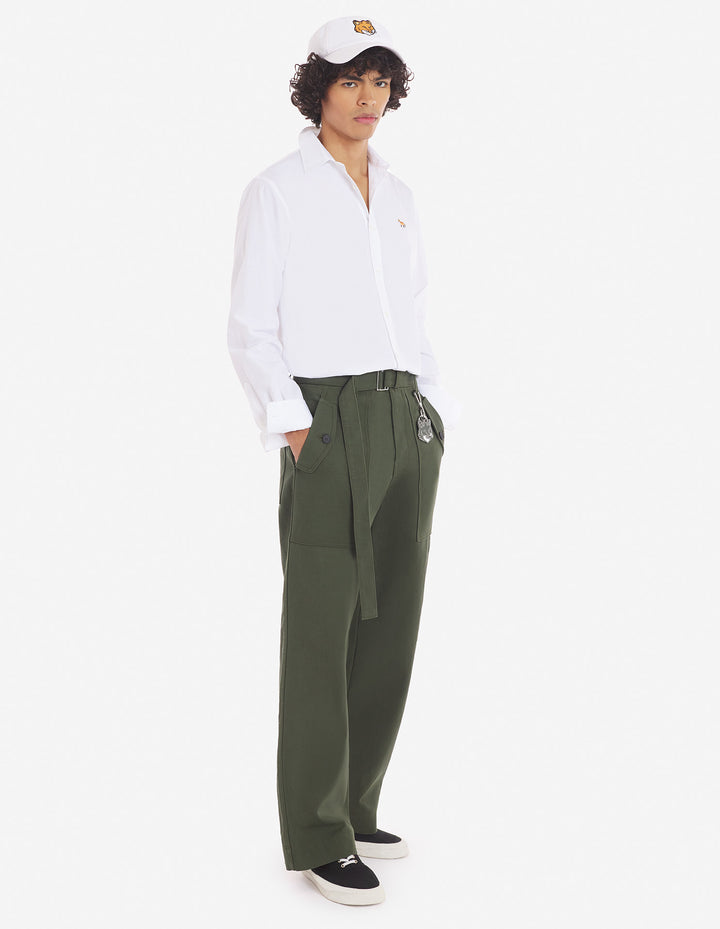 Workwear Pant In Cotton Twill Military Green