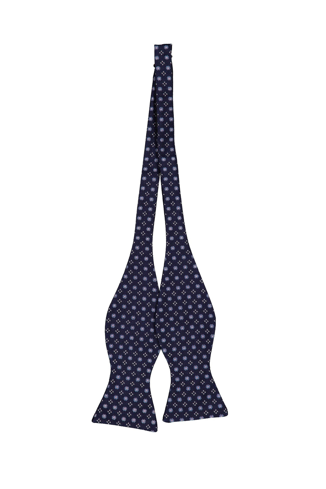 Silk Bowtie Navy/Light Blue/White