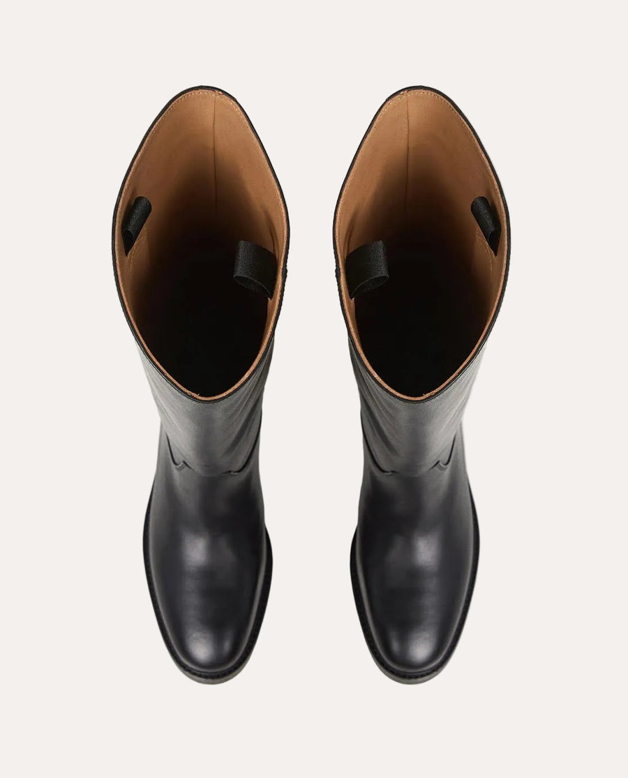 Florentine Leather Black - packshot ovenfra