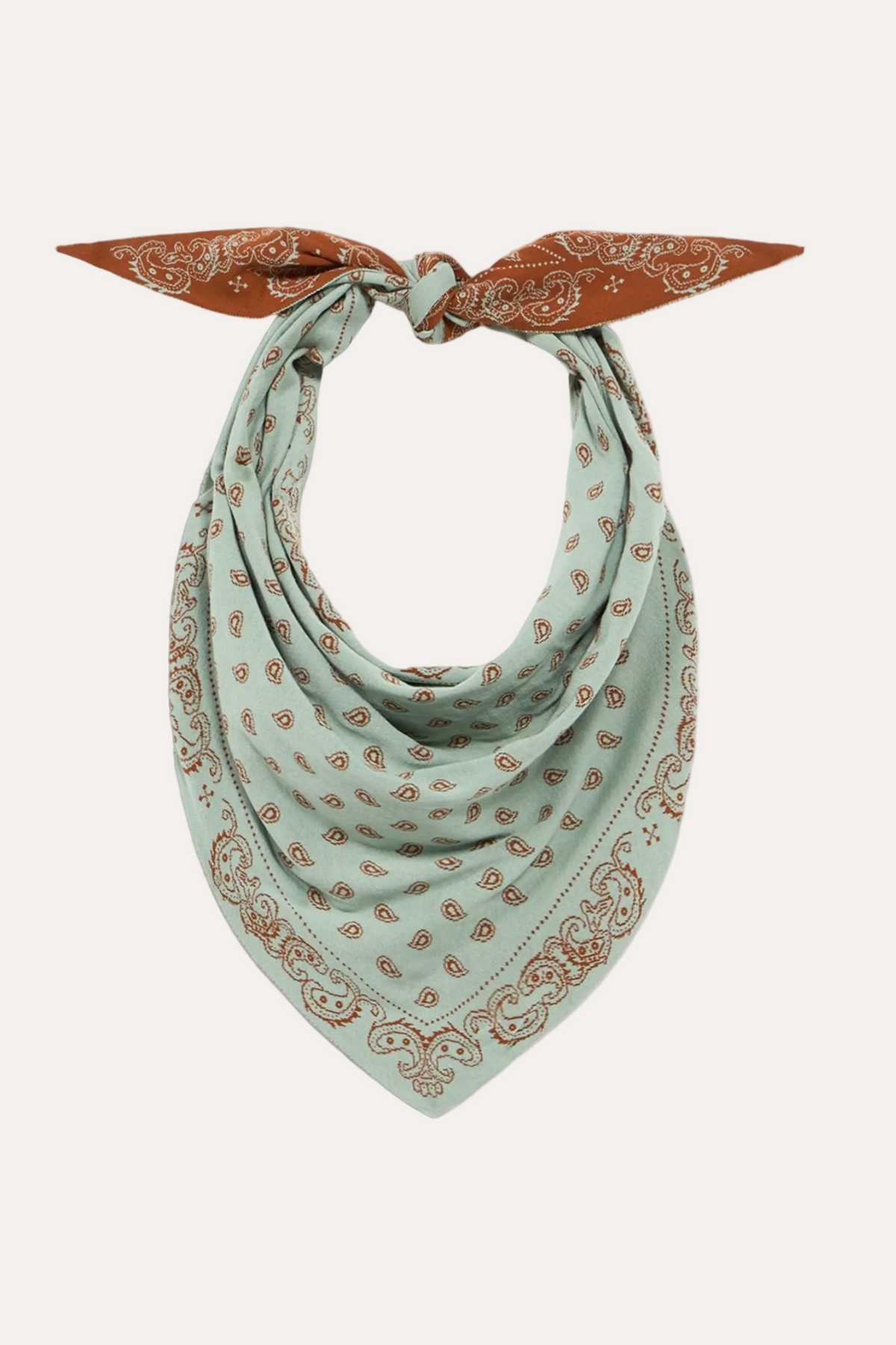 The Wild Rag Cotton Silk Blend Sage Brush/Burnt Sienna