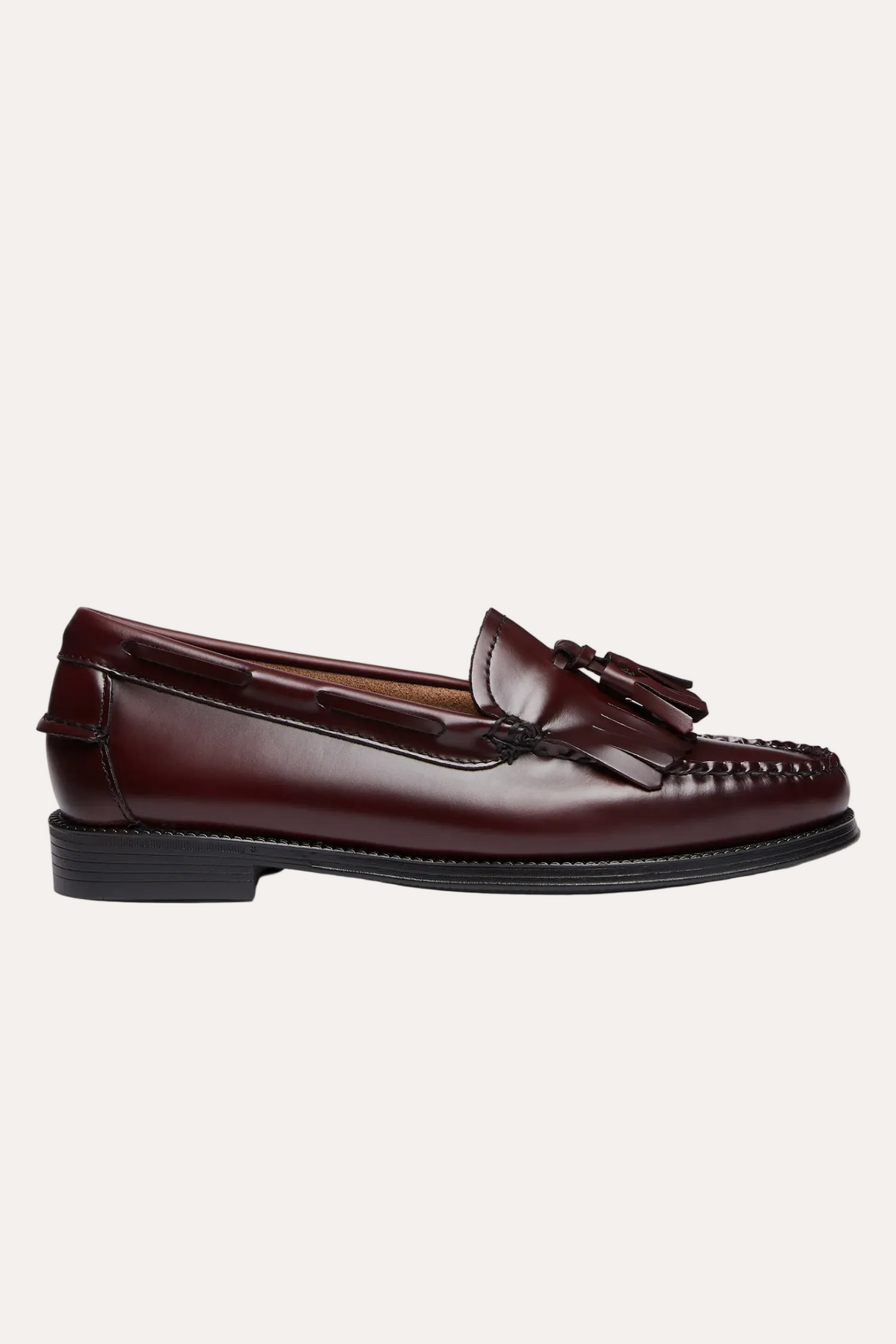 GH Bass Weejun Esther Kiltie Loafers Wine - packshot sideprofil