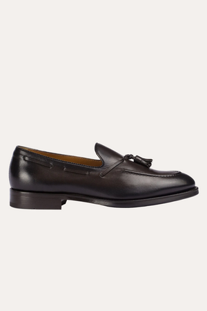 Tassel Leather Loafer Dark Brown