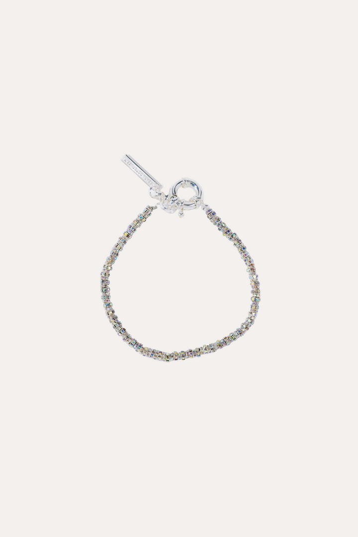 Skinny Diamond Anklet- Silver