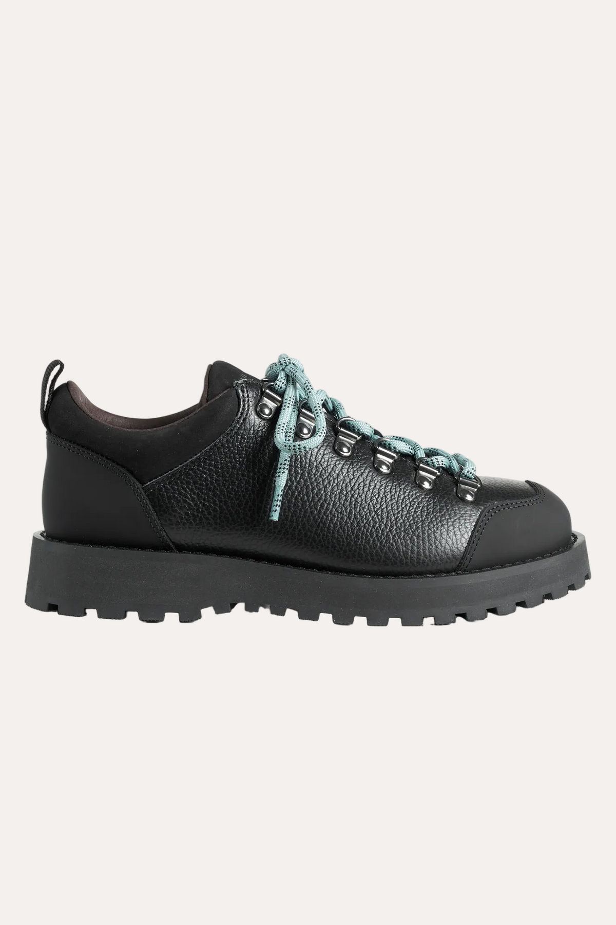Garment Project Dune Low Black Tumbled Leather - packshot sideprofil