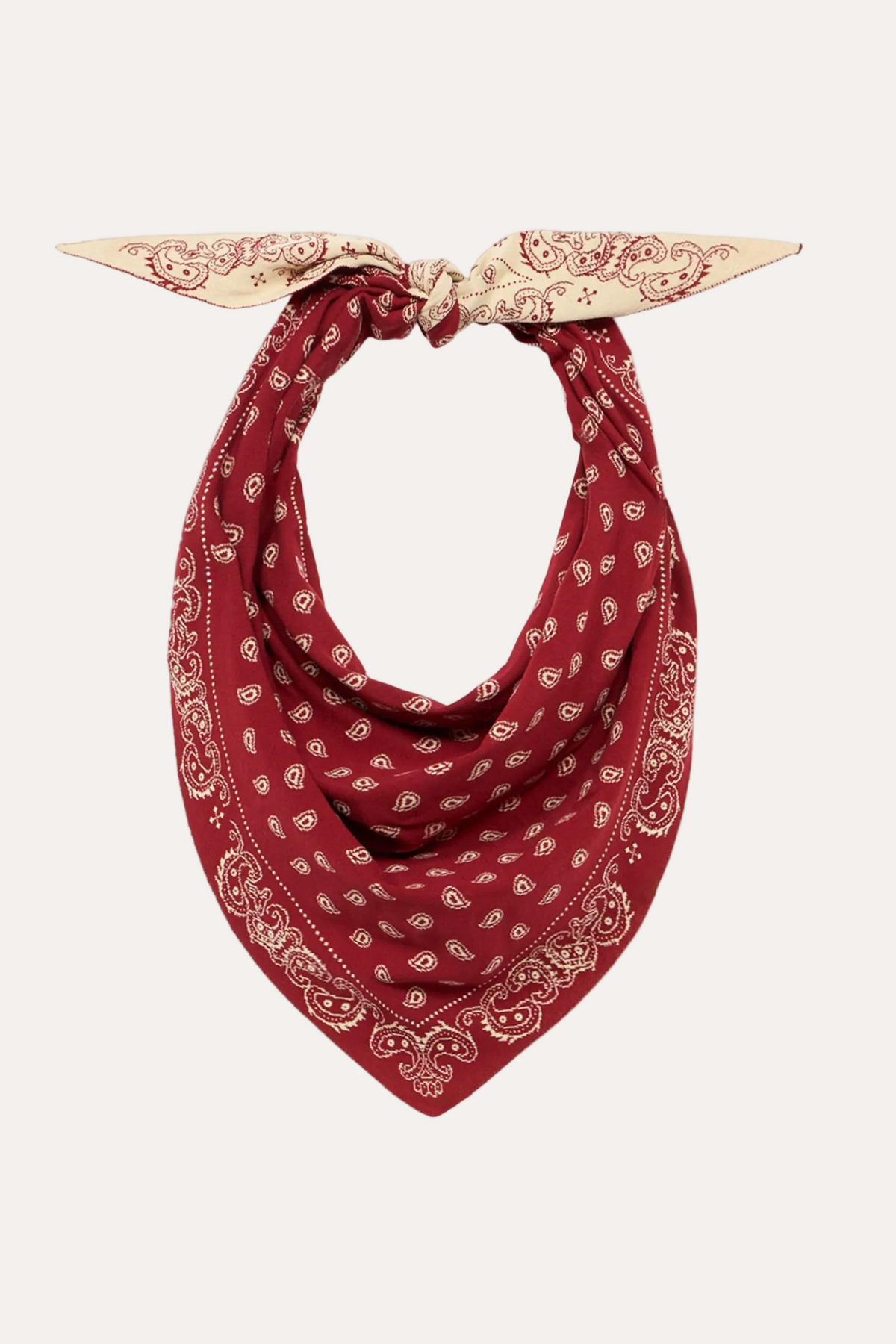 The Wild Rag Cotton Silk Blend Carmine/Butter