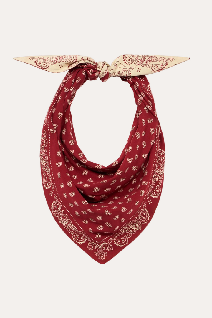 The Wild Rag Cotton Silk Blend Carmine/Butter