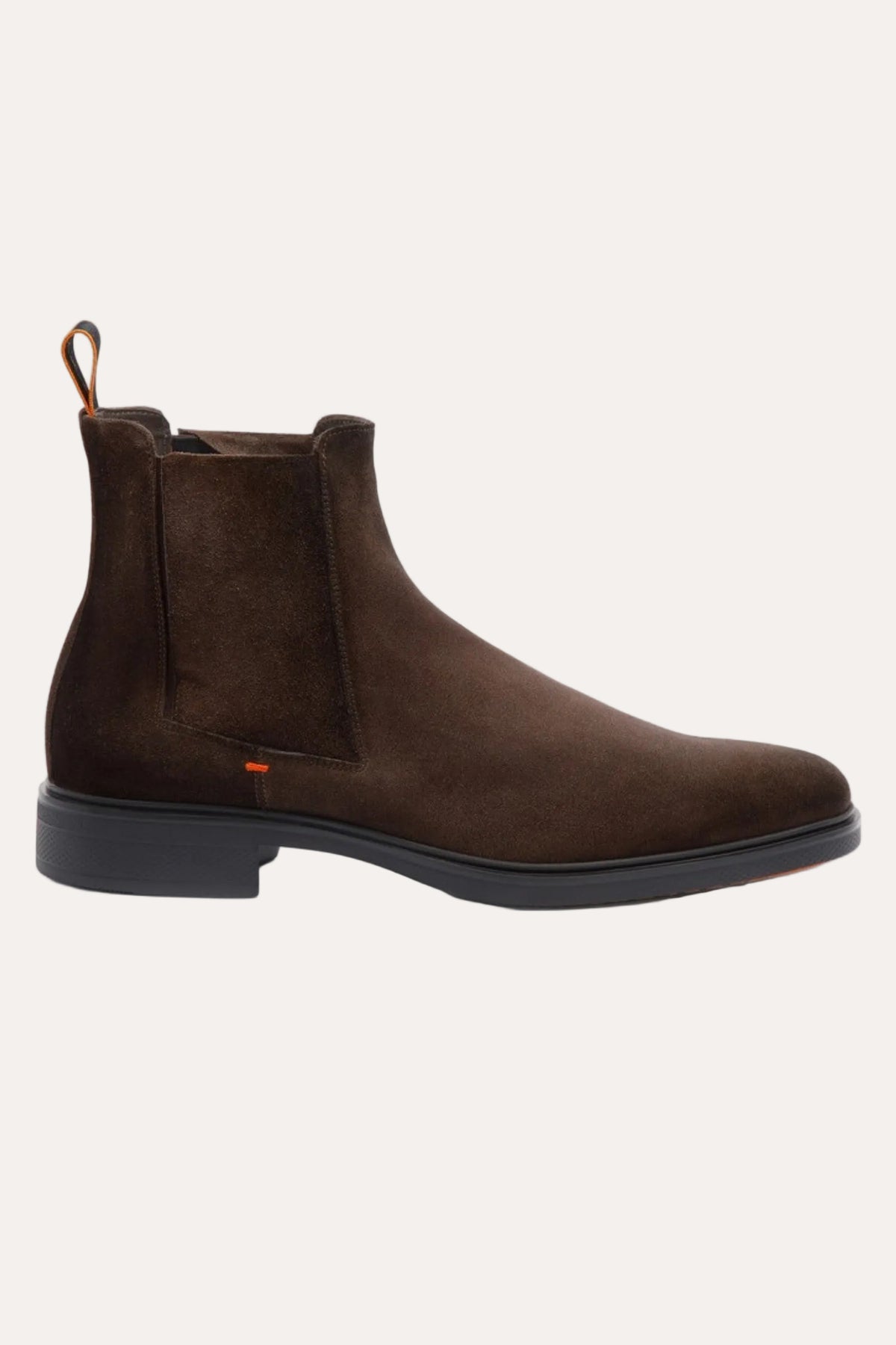 Chelsea Boot Suede Dark Brown - Santoni