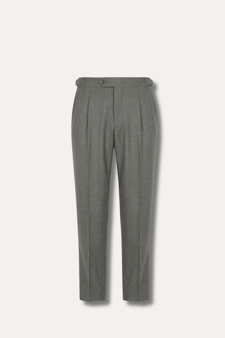 Prato Pleated Wool Trouser Mint Green