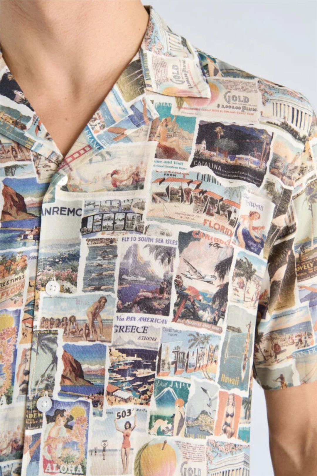 AOP Vintage Shirt S/S White