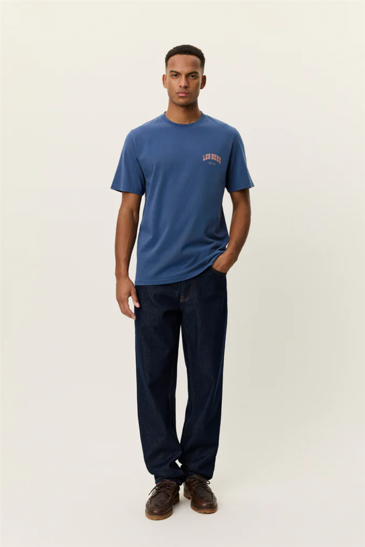 Brady Hoop T-shirt Dark Denim Blue