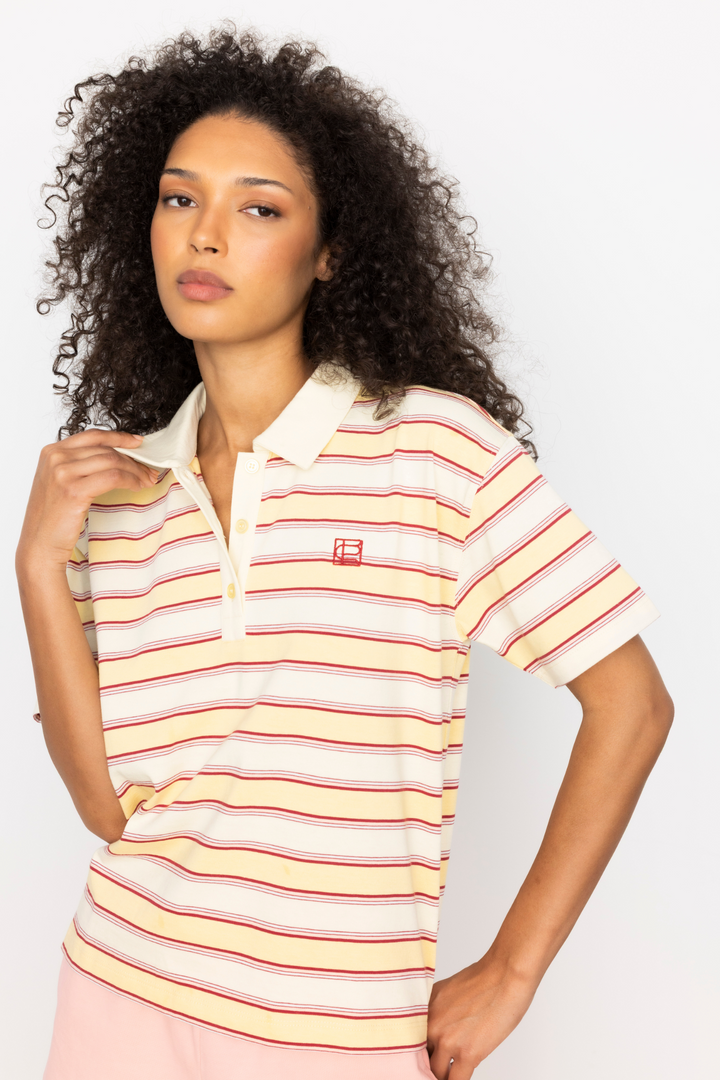 Evelyn Polo Tee - Sunny Stripe