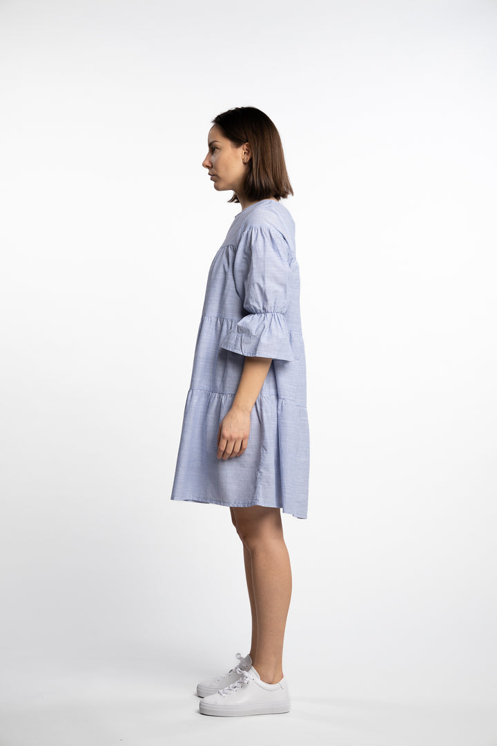 Mai Dress- Blue Stripe