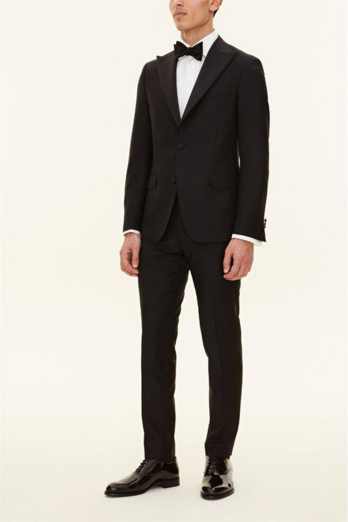 Denz Slim Fit Tuxedo Trousers Black