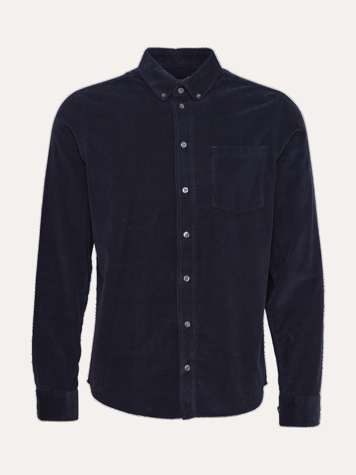 Anton LS BD Baby Cord Shirt Dark Navy - packshot