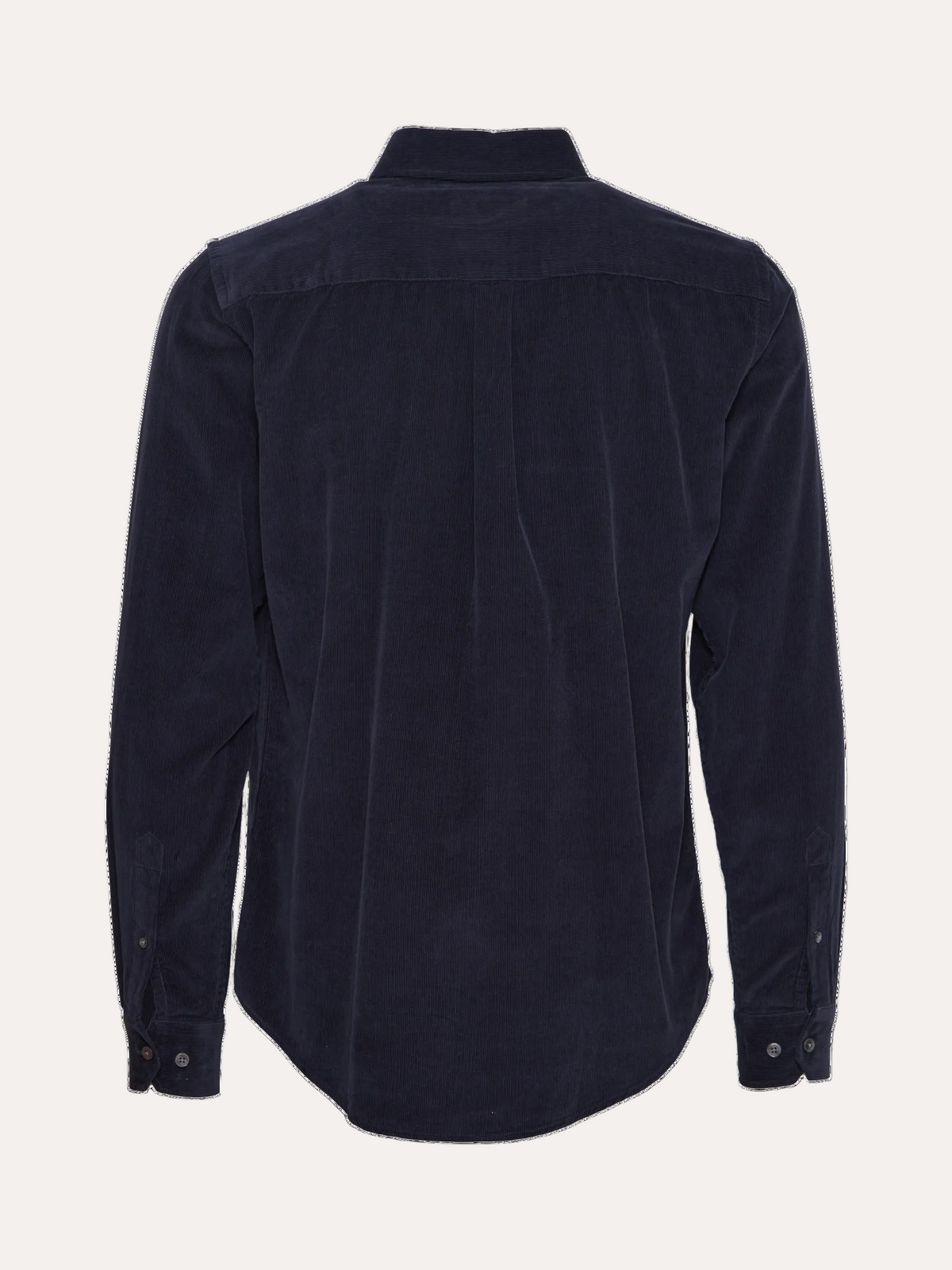 Anton LS BD Baby Cord Shirt Dark Navy - packshot bakfra