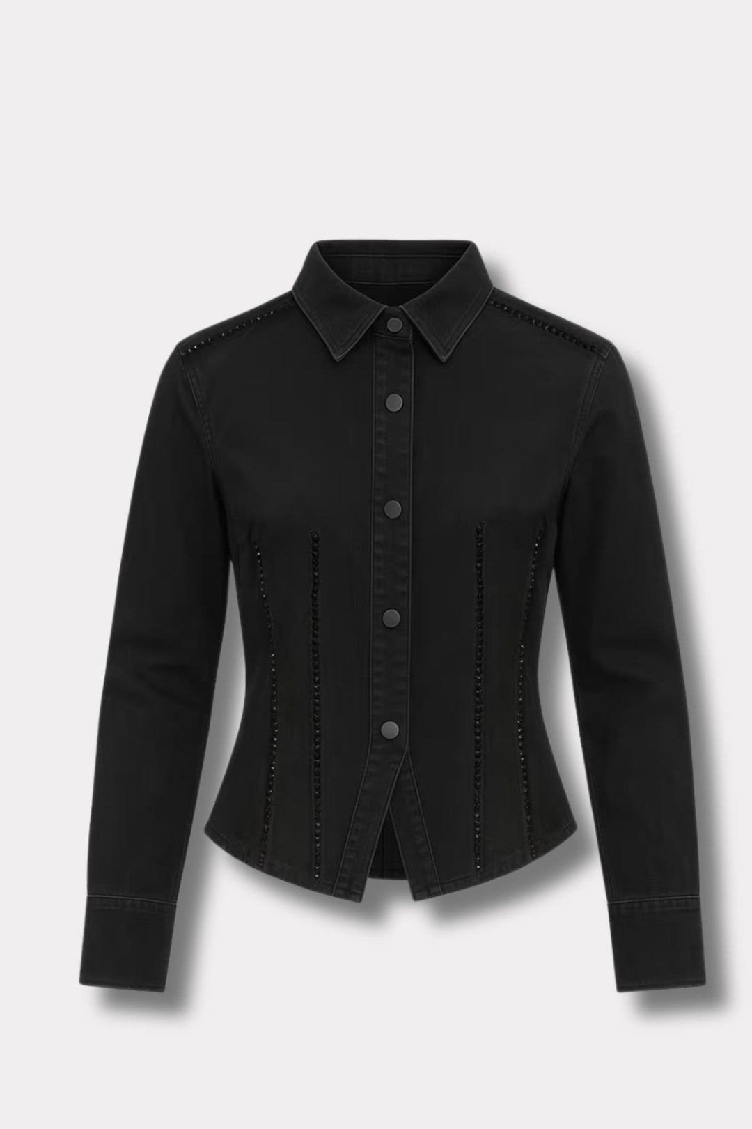 Eloise Embellished Shirt - Black