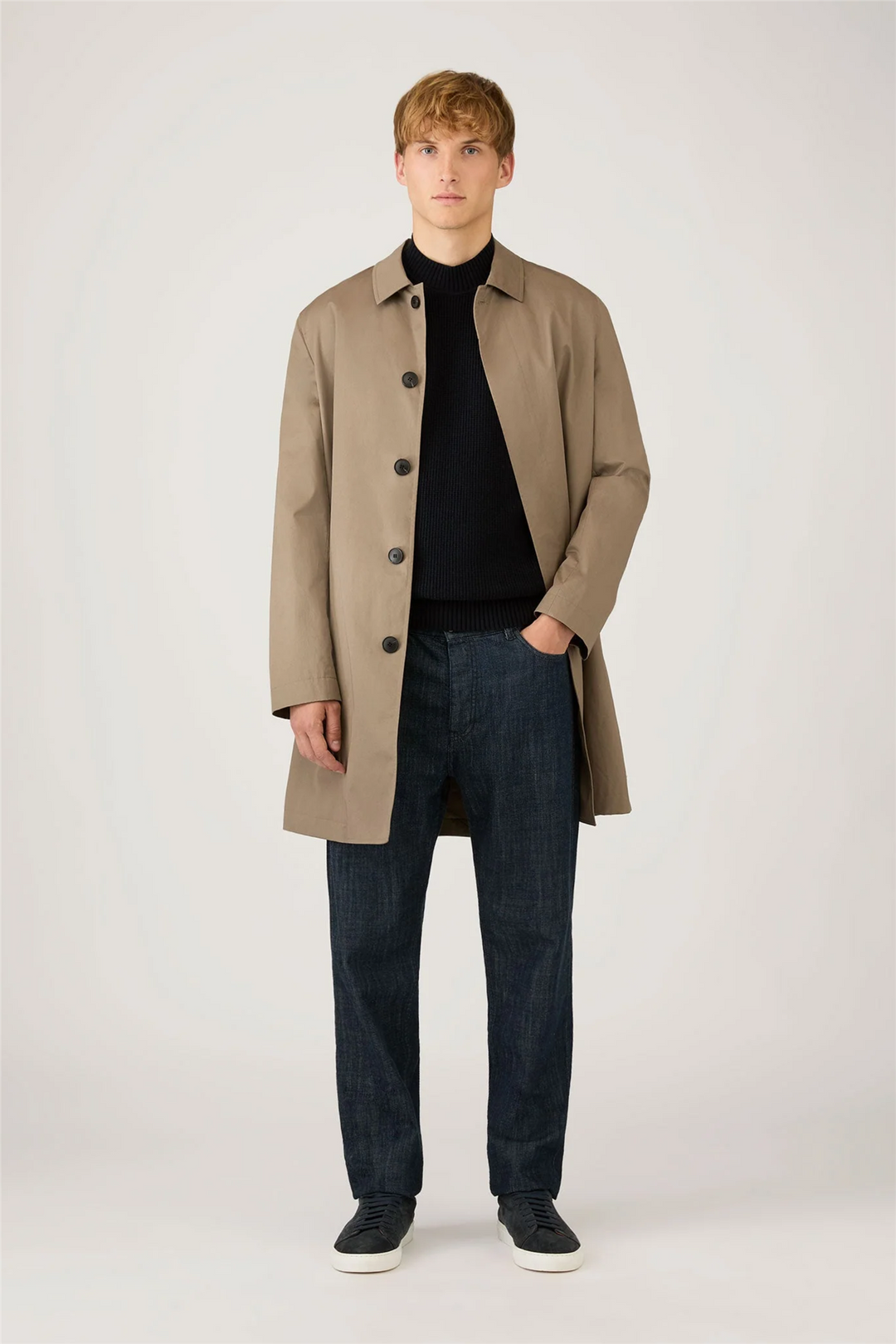 Cotton Crew Neck Jumper Navy