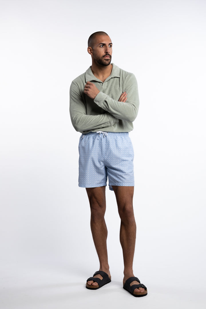 Riviera Terry Polo Long Sleeve Mint Green