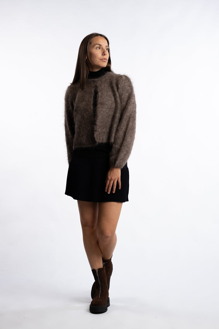 Amelia Chunky Cardigan- Brown