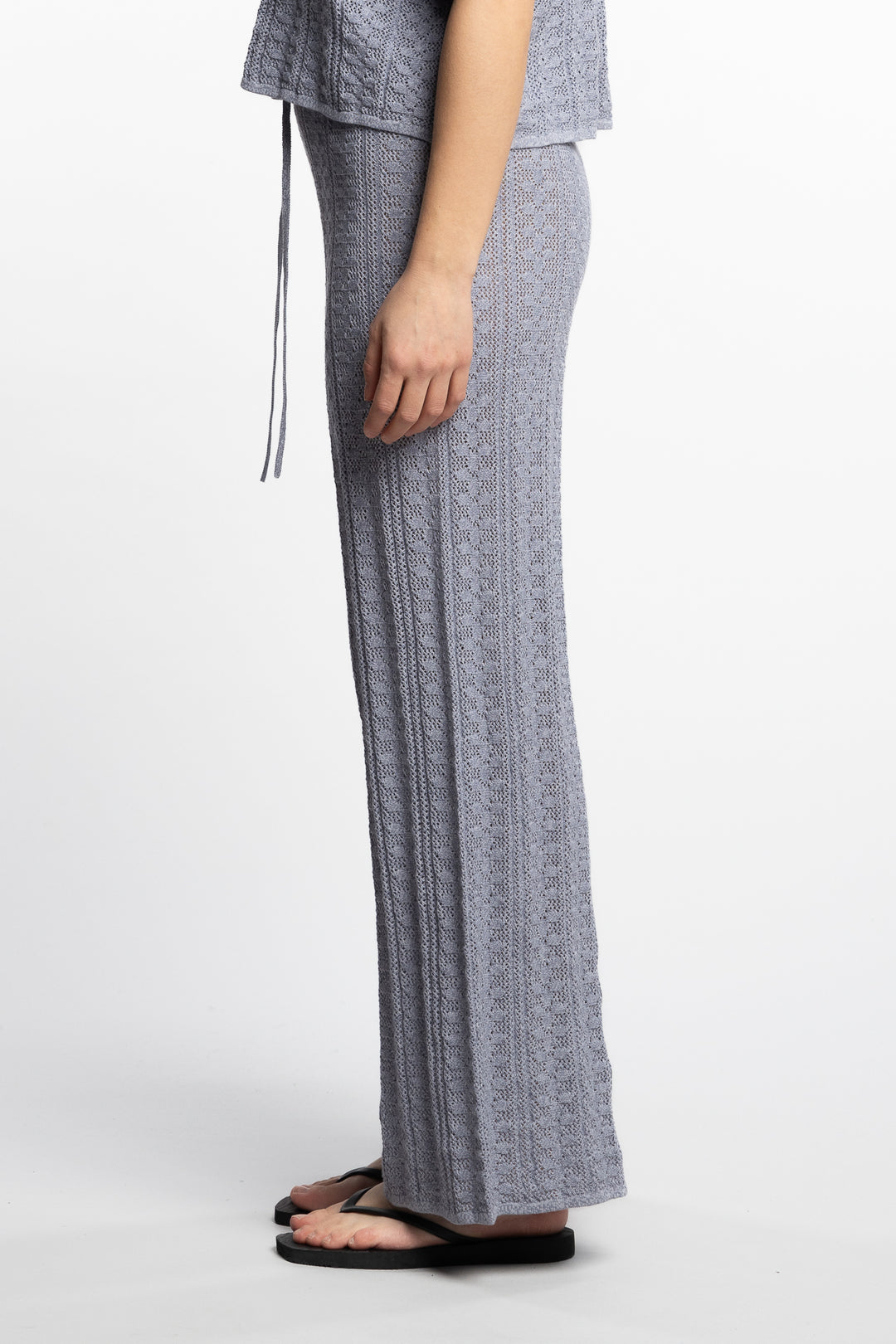 Kelp Crochet Trousers- Blue Mix