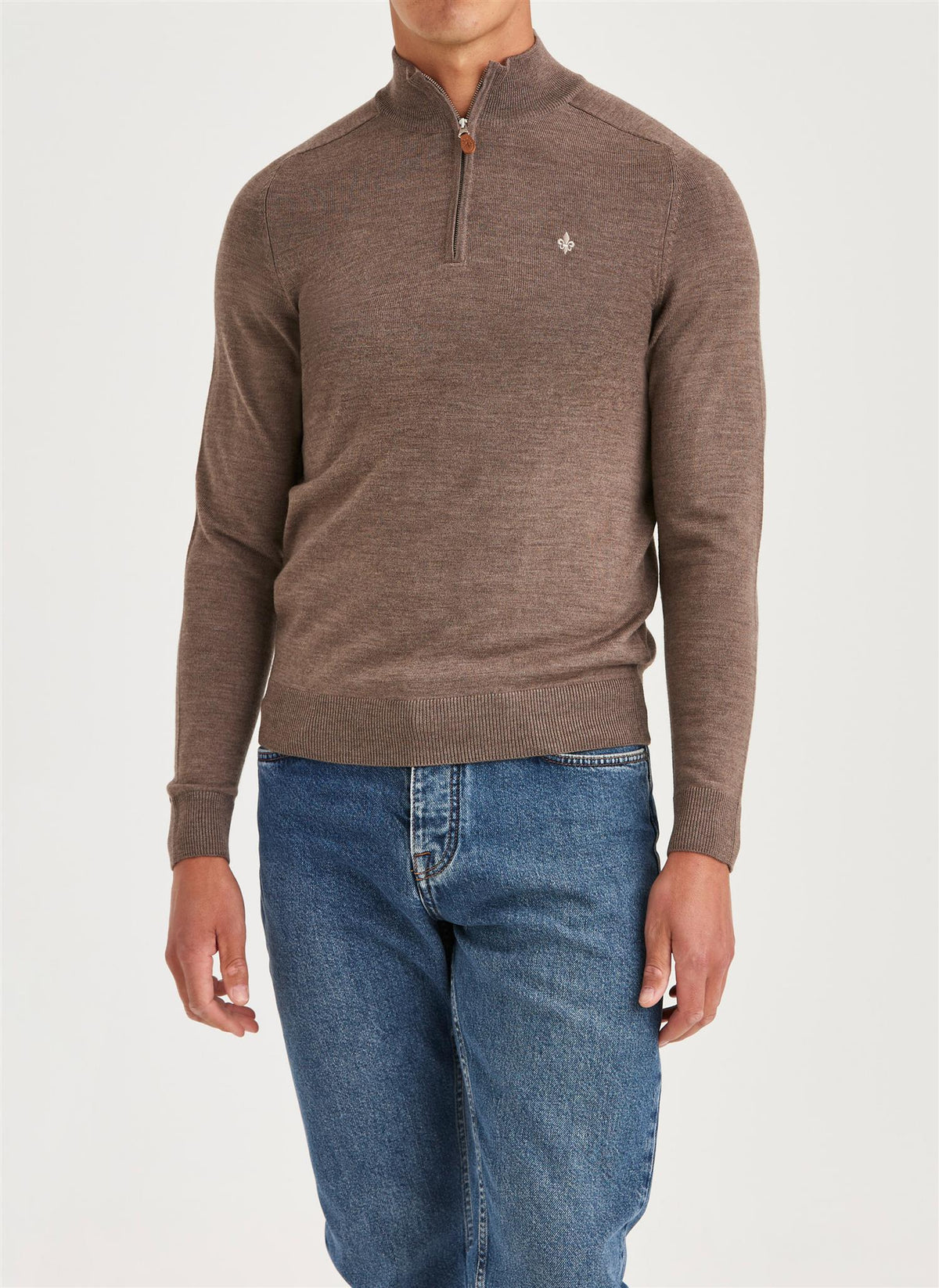 Merino John Zip Light Brown
