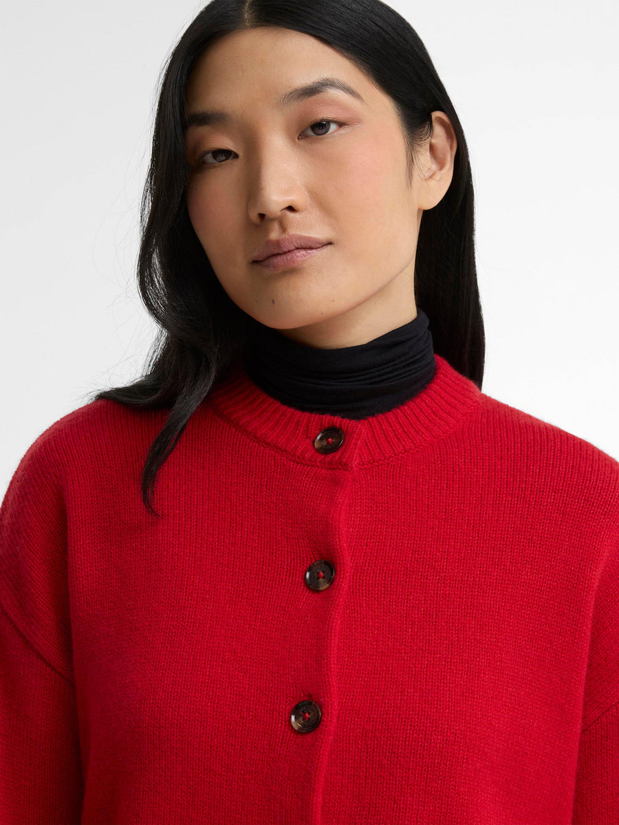 Woodhouse Knitted Cardigan Red - Barbour