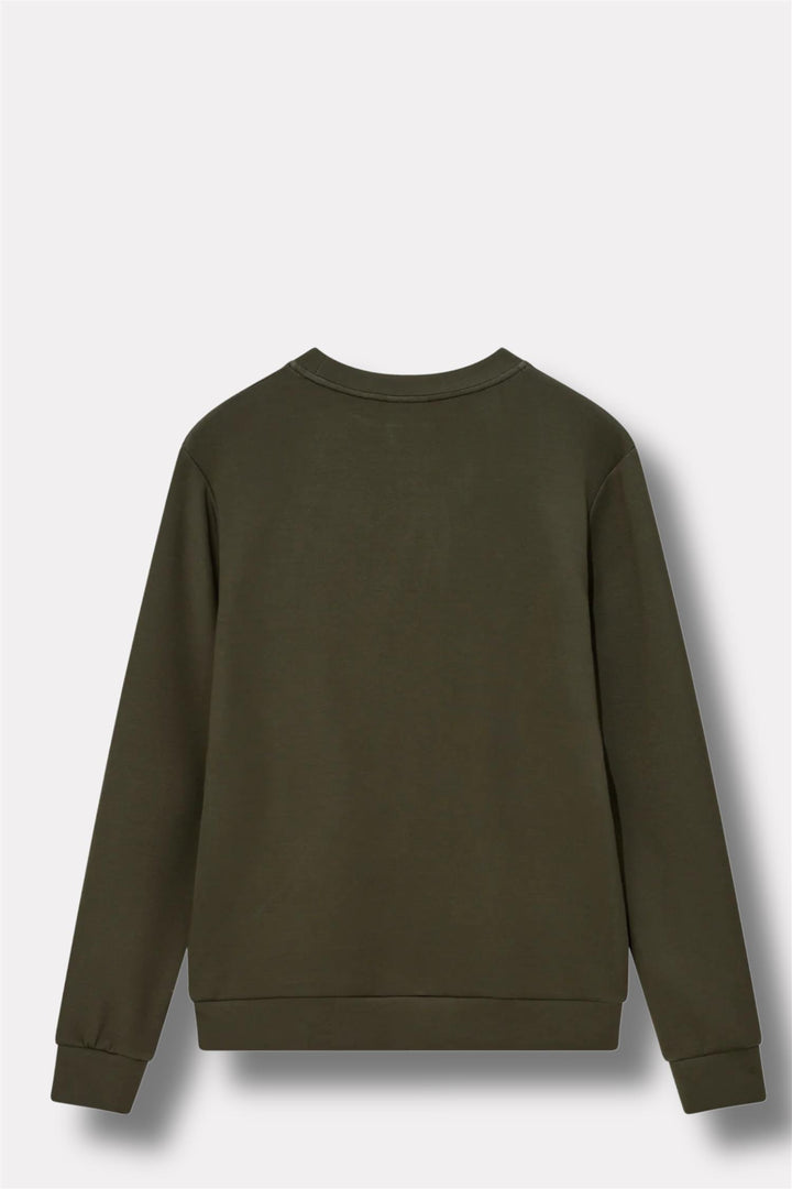 Abel Crew Neck Sweat Dk Army Green