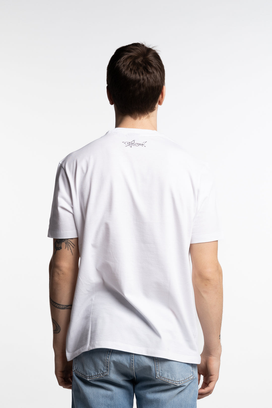 Printed Logo Cotton Jersey T-Shirt White