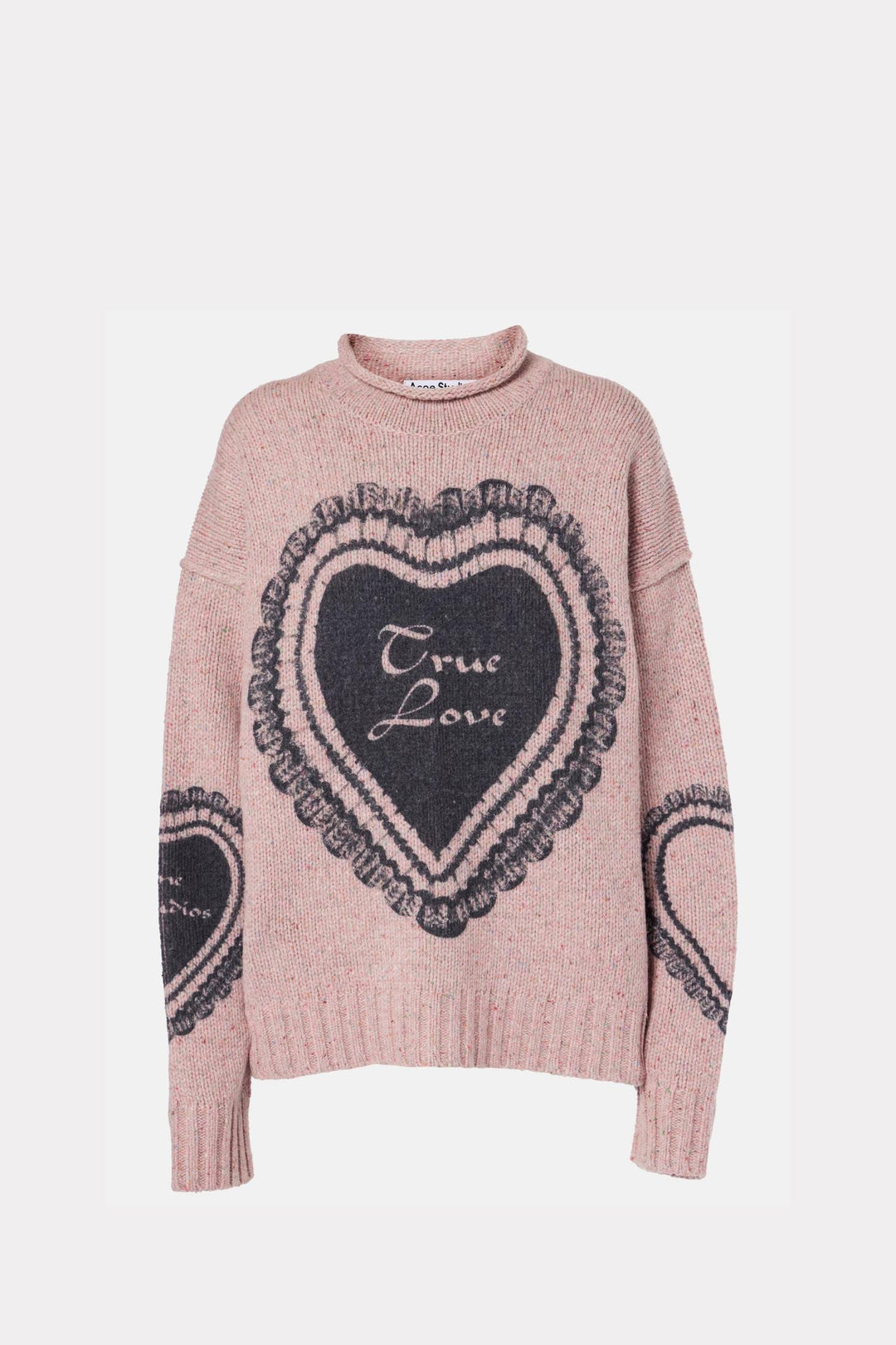 Printed Wool Blend Jumper- Faded Pink