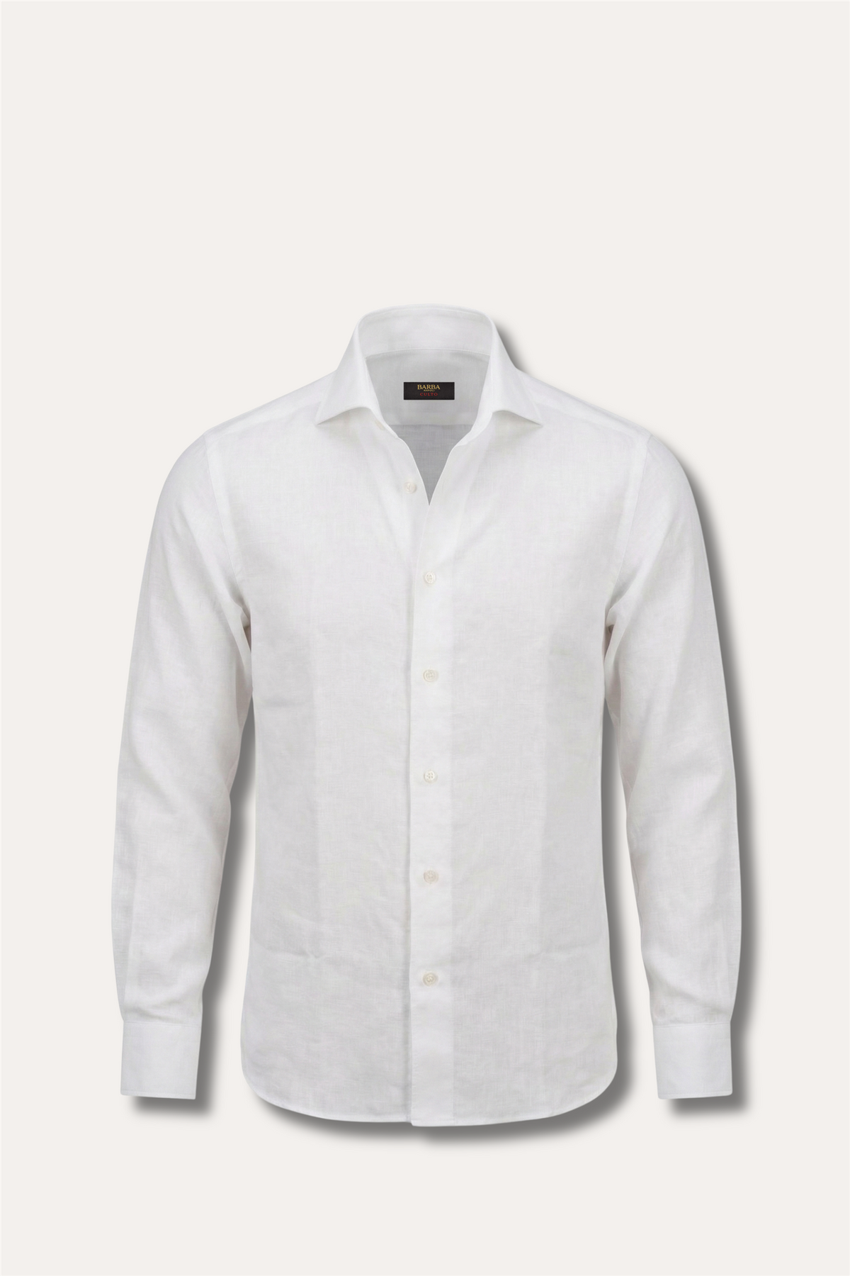 Culto Cotton/Linen Camp Collar Shirt White