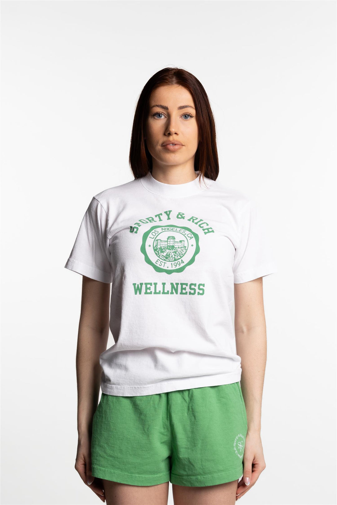 Emblem T-Shirt- White/Verde