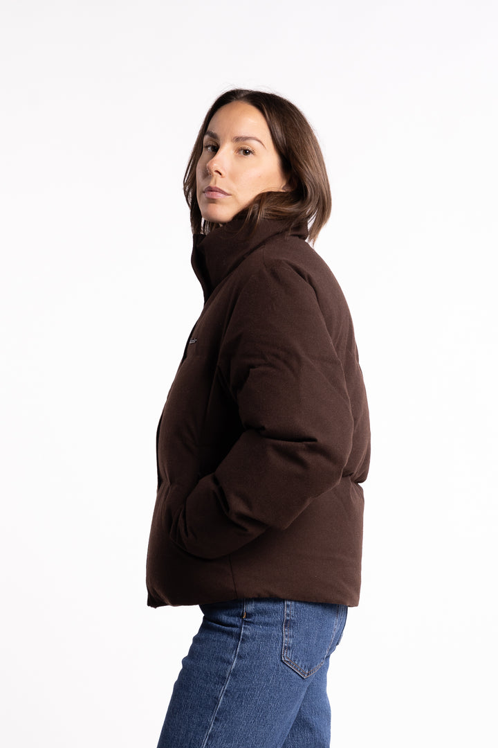 Tech Wool Down Jacket - Dk. Brown