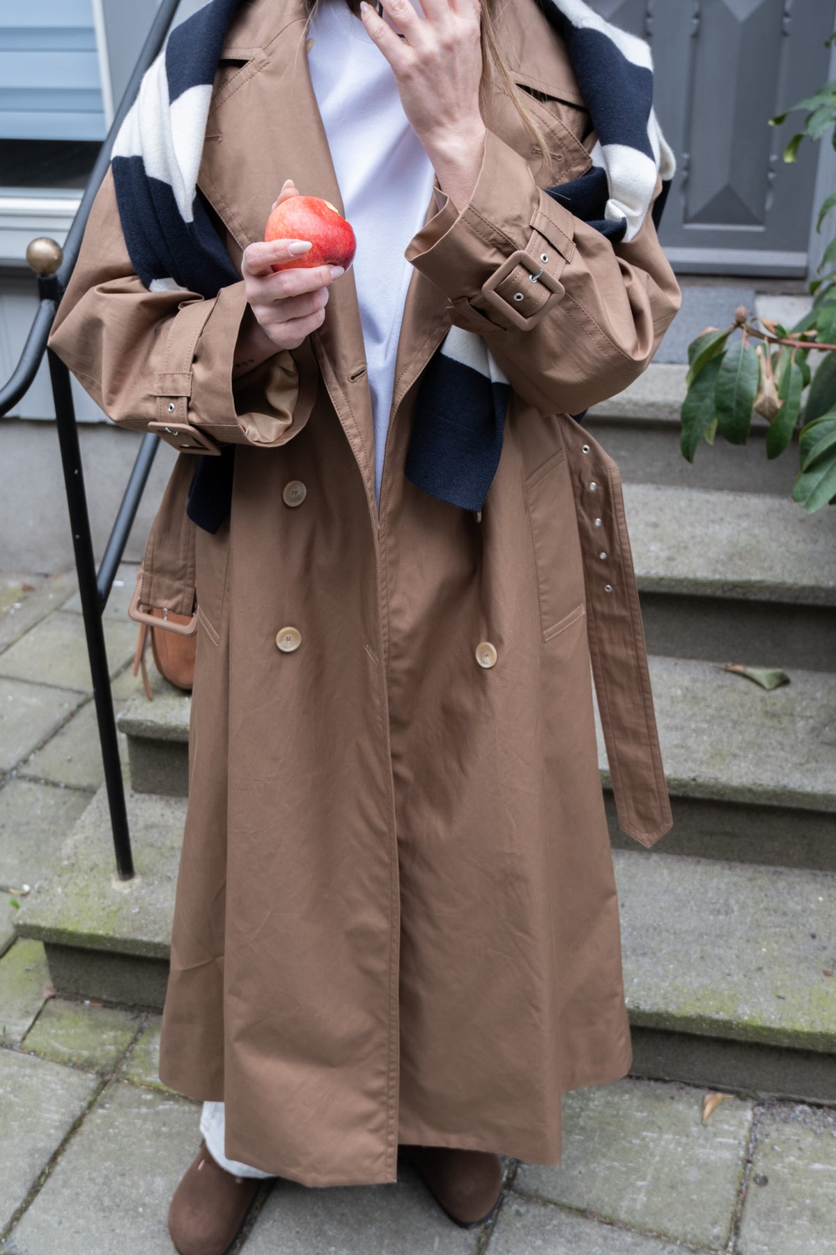Cotton Trench Coat Taupe Beige