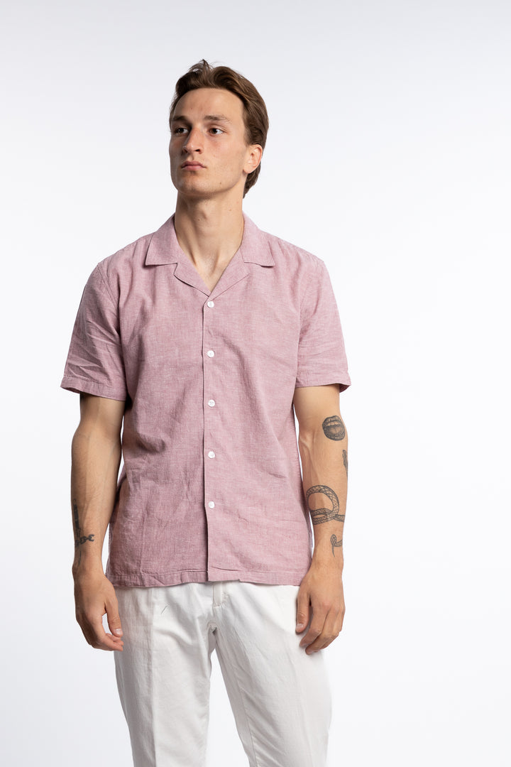 Casual Linen Blend Resort S/S Dusty Rose