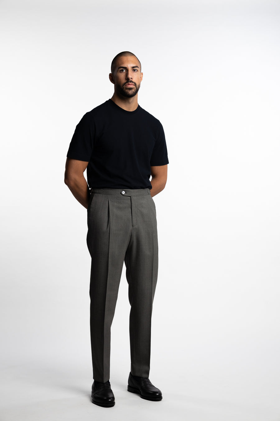 Prato Pleated Wool Trouser Mint Green