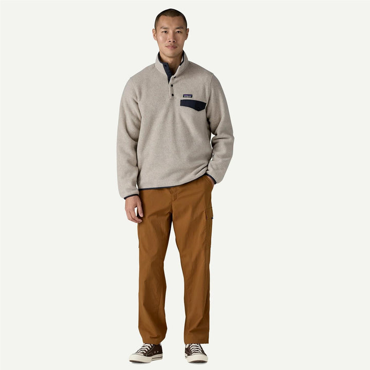 M Lightweight Synchilla® Snap-T® Fleece Pullover Oatmeal Heather w/Smolder Blue