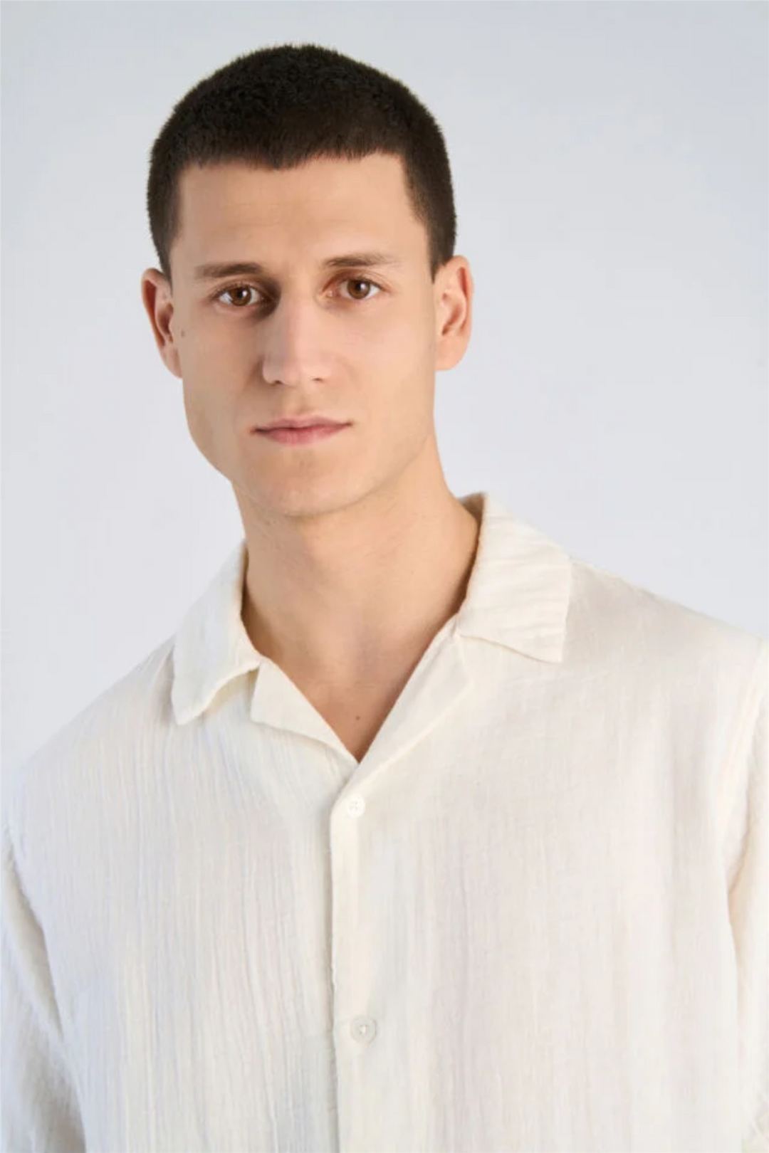 Cotton Muslin Resort Shirt S/S Off White