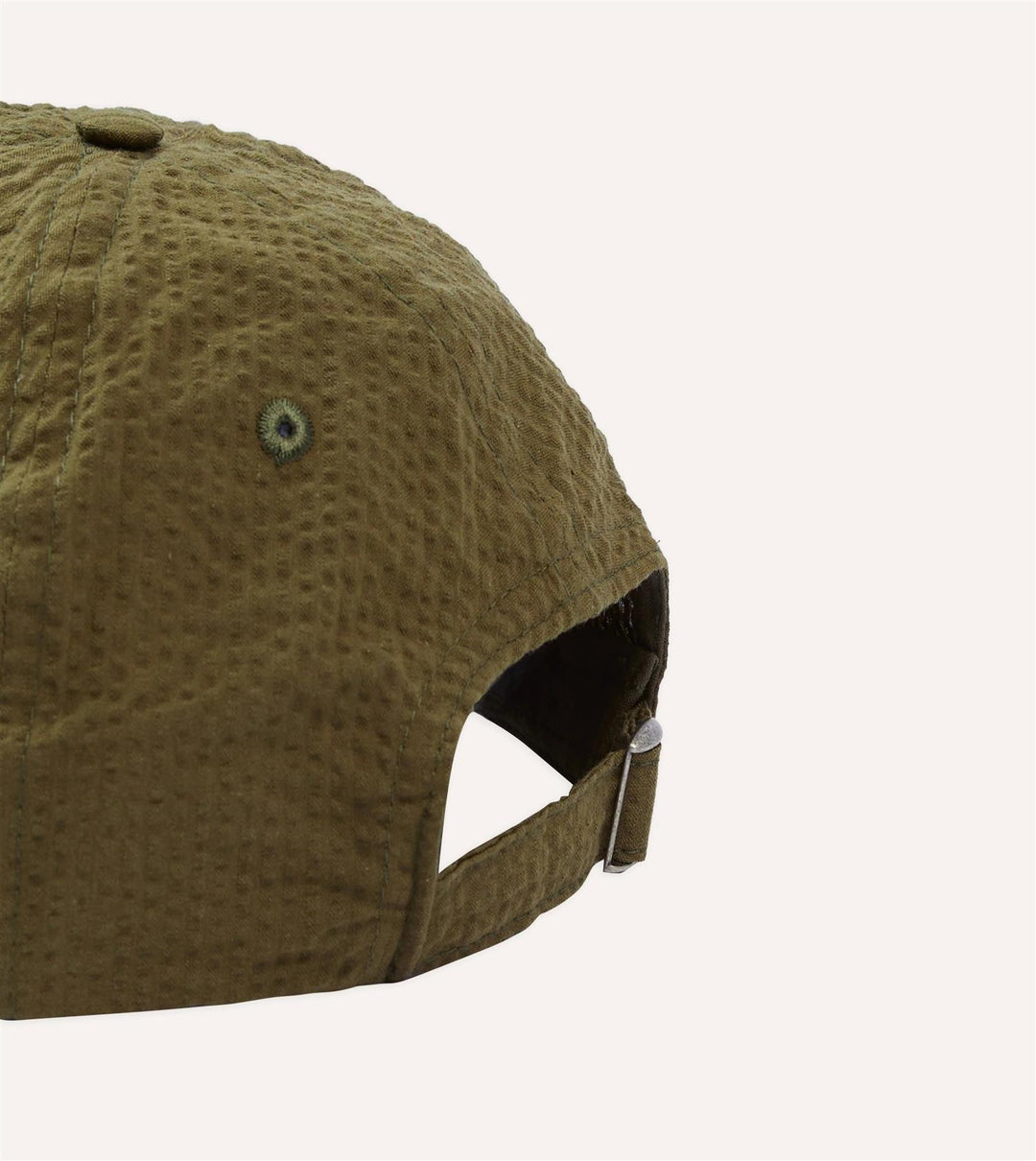 Seersucker Baseball Cap Khaki