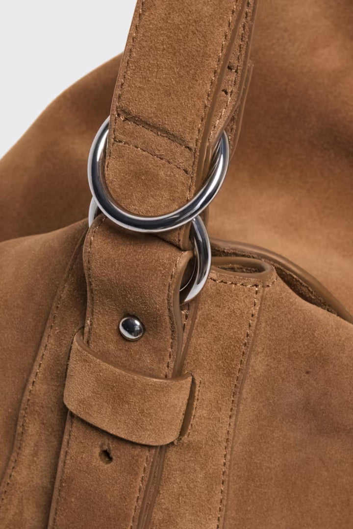 Bud Slouchy Suede Tote - Camel