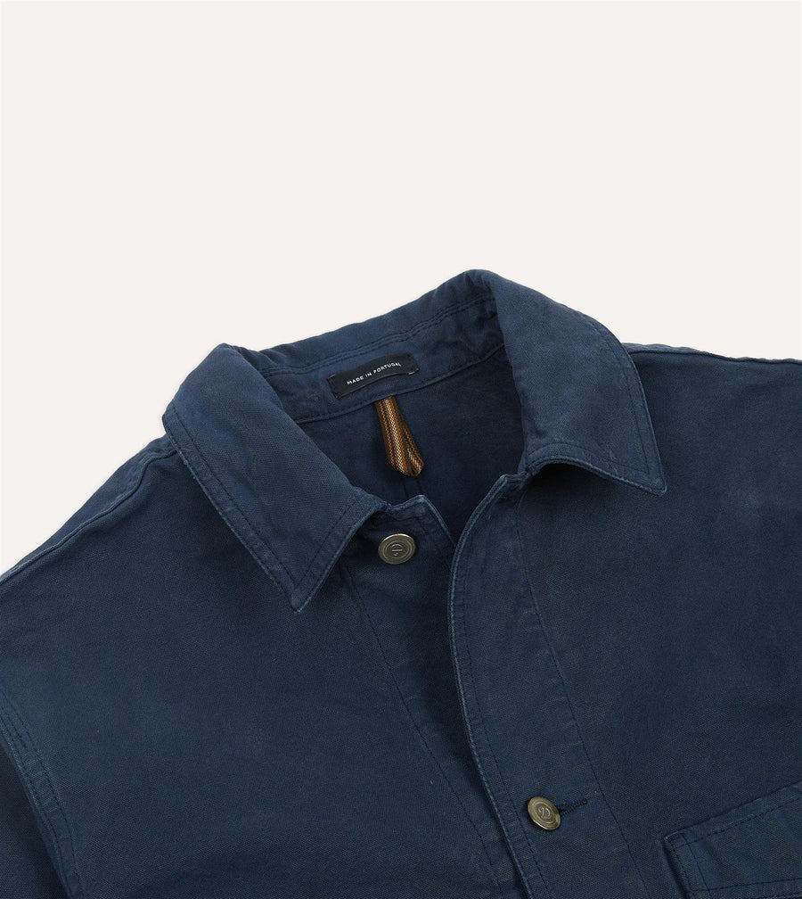 Cotton Duck Canvas Five-Pocket Chore Jacket Navy