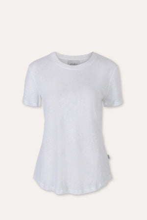Jane Linen Tee- White