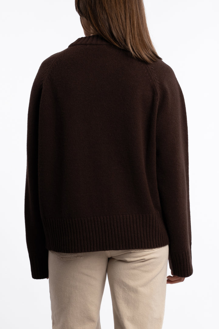 W. Wool Crew - Dk. Brown