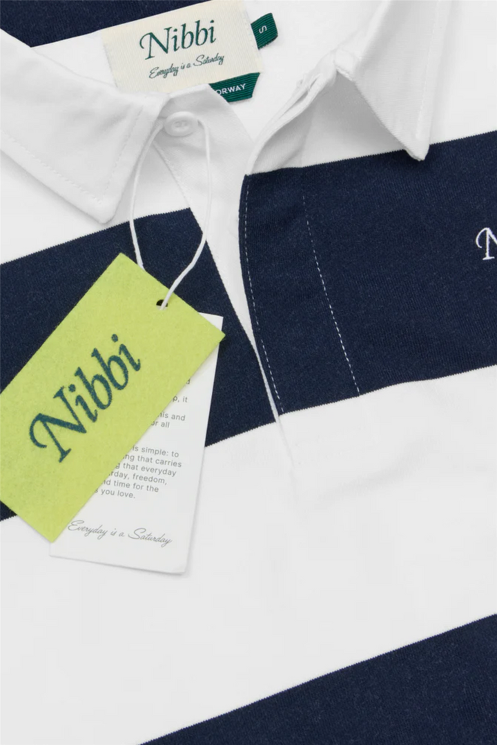 Striped Rugby White/Navy