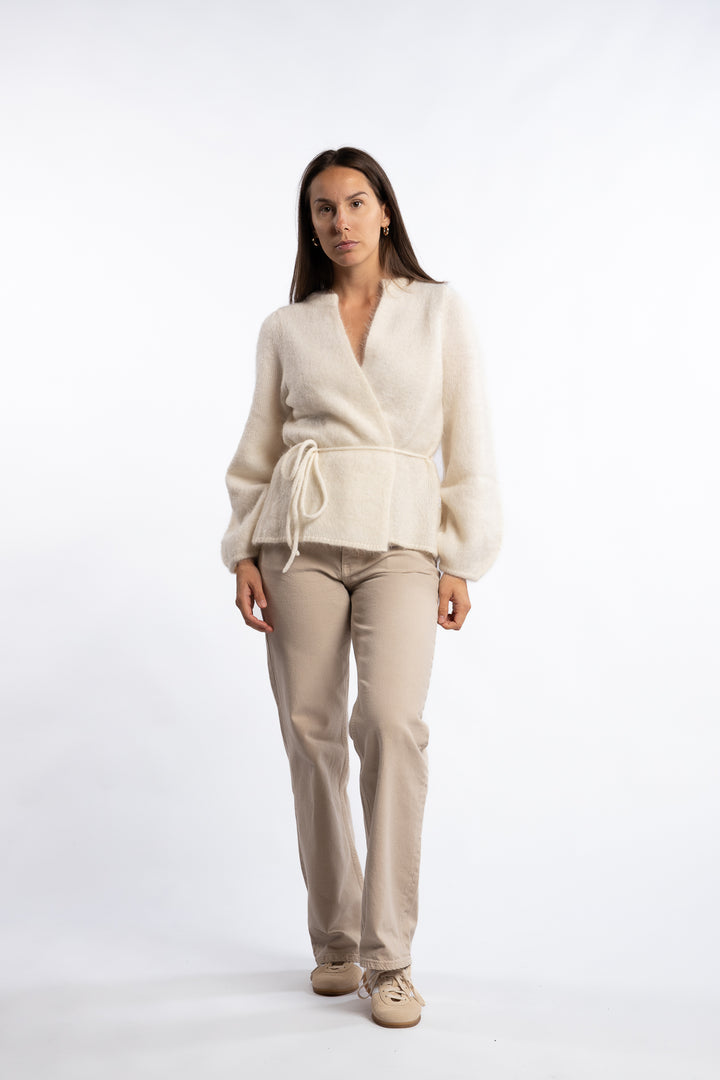 Fredrikke Chunky Cardigan- Bright White