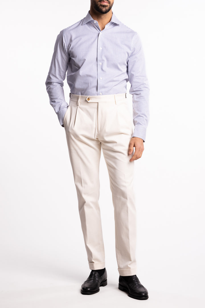 Striped Cotton Shirt White/Blue