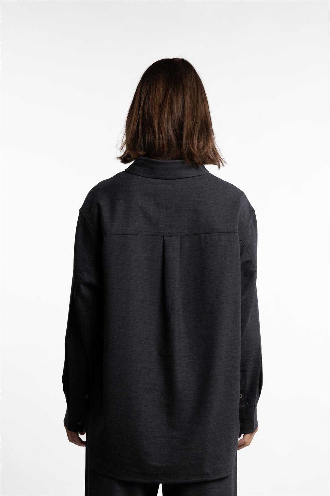 Tailored Oversized Shirt- Charcoal Grey