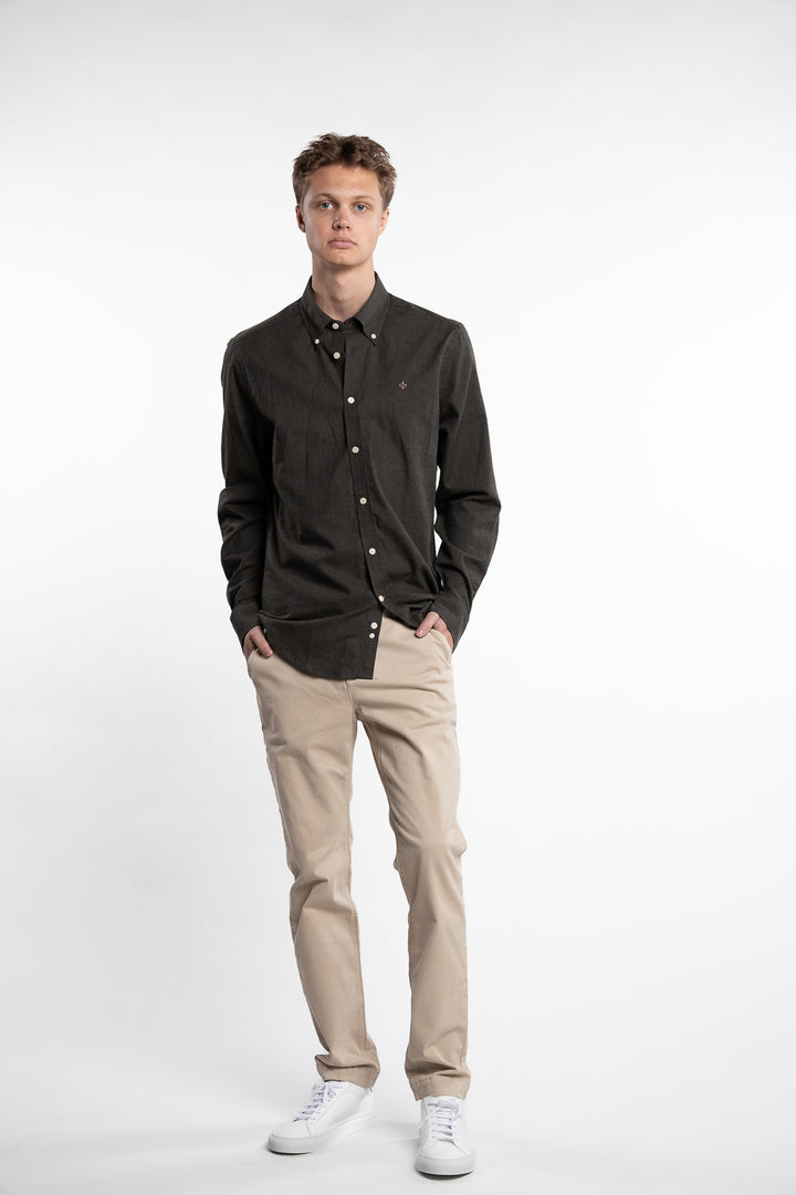 Watts Flannel Shirt Slim Fit Olive