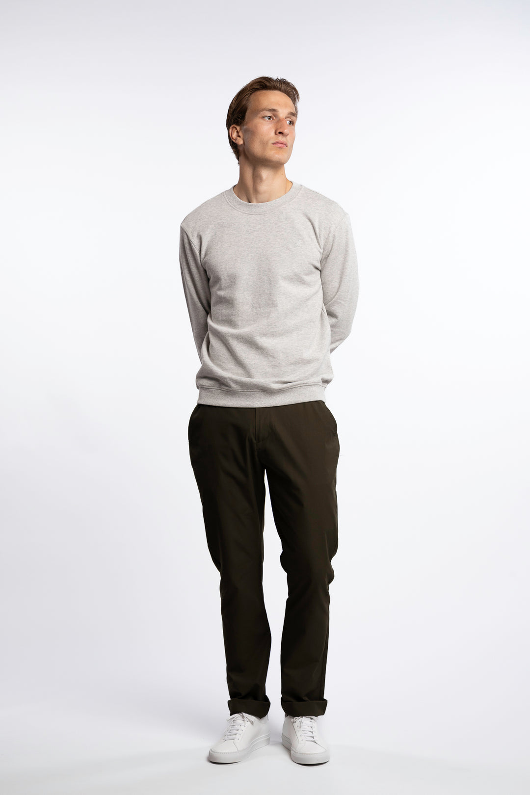 Crew Neck Grey Melange