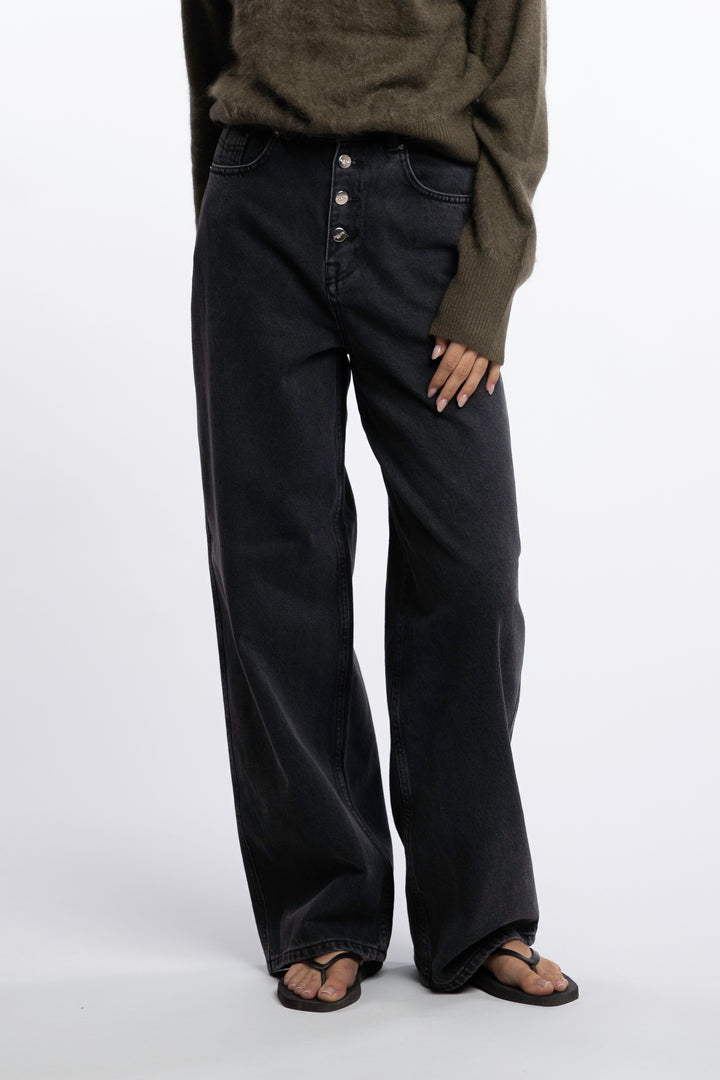 Loose Pant- Washed Black
