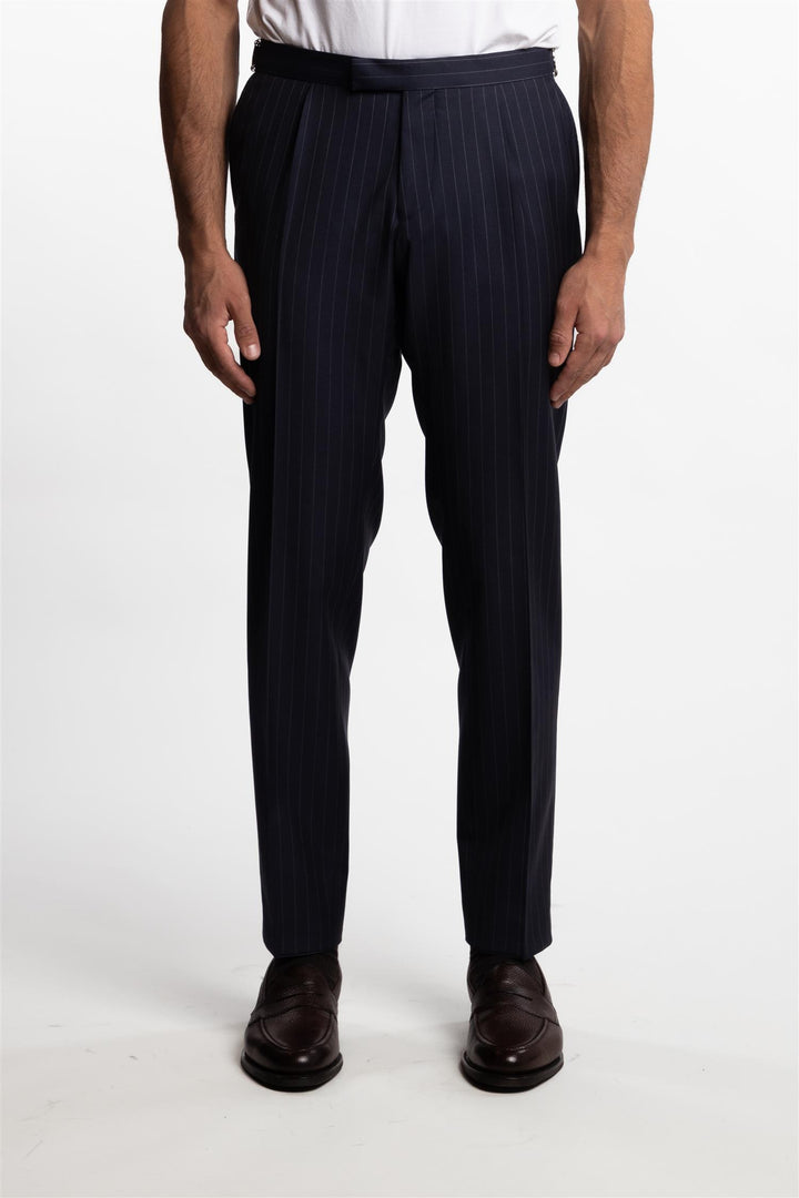 Pisa Trousers Navy Pinstripe